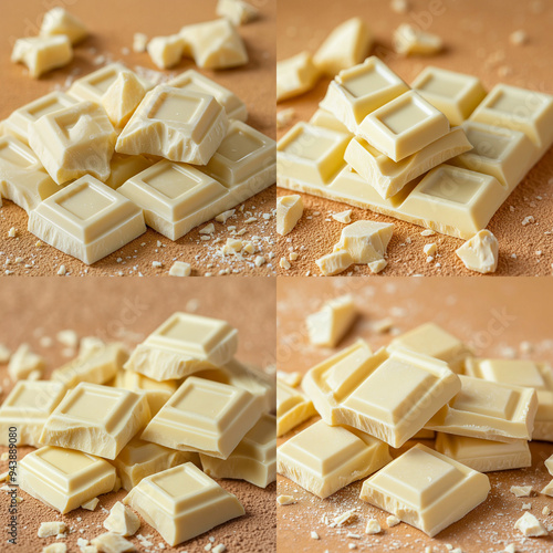 Close up of white chocolate 