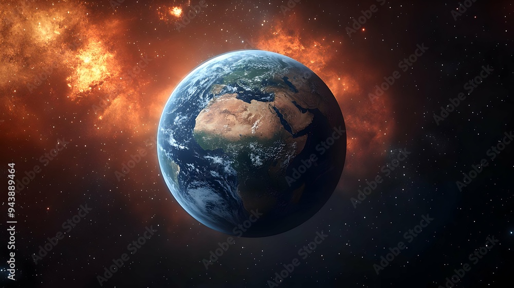 Naklejka premium earth in space