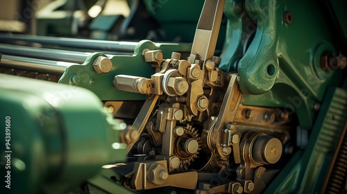 A photo of a detailed shot of a balers knotting