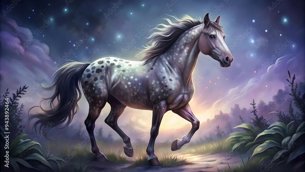 Crazy appaloosa horse vector illustration art. Crazy appaloosa horse vector illustration art.