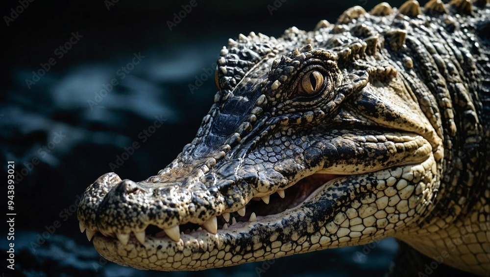 Fototapeta premium closeup of a crocodile