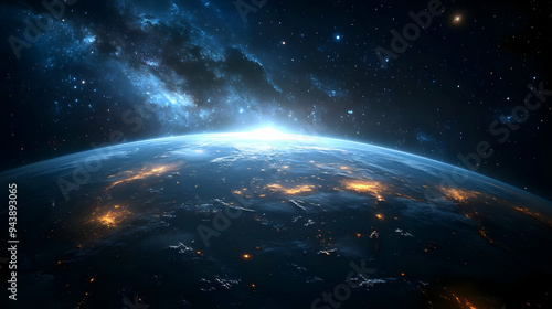 Earth viewed from space wit...