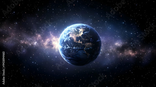 Earth, a planet in space, s...