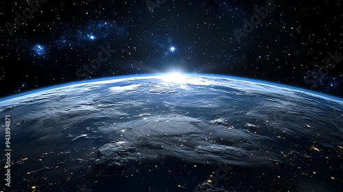 Earthrise from space with c...