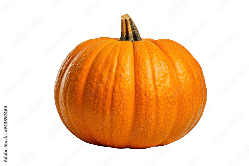 orange pumpkin with a thick isolated on white background orange pumpkin with a thick isolated on white background