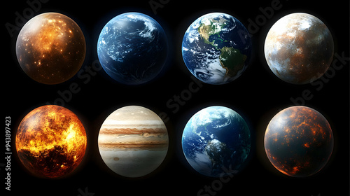 Eight different planets wit...