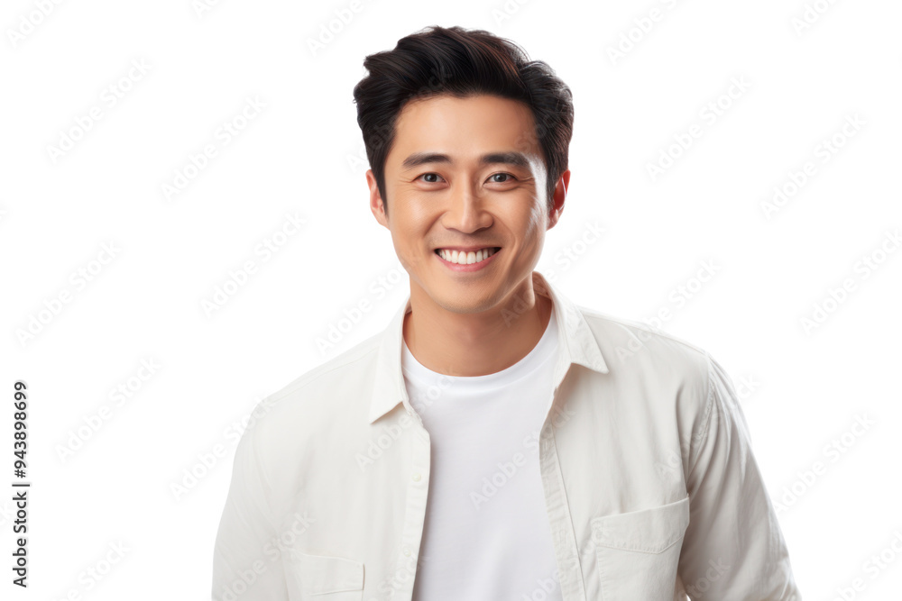 Cheerful, handsome, positive Chinese man with a genuine smile, isolated on a white background. Cheerful, handsome, positive Chinese man with a genuine smile, isolated on a white background.