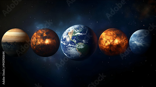 Five planets in a row in sp...