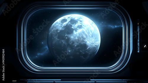 Full moon viewed through a ...