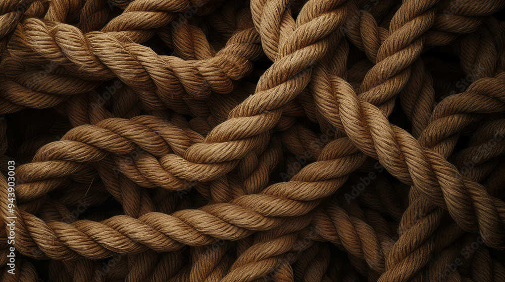 Close-up of an old frayed rope. Close-up of an old frayed rope.