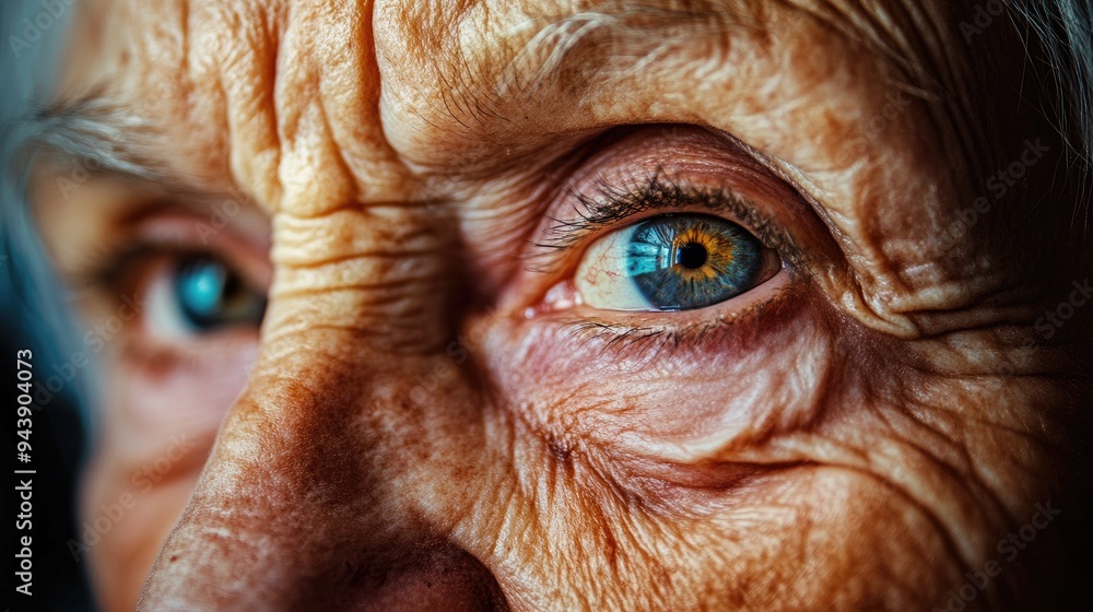 Portrait of an elderly face, deep wrinkles and soft eyes expressing wisdom, captured with natural, gentle lighting to emphasize emotion. Portrait of an elderly face, deep wrinkles and soft eyes expressing wisdom, captured with natural, gentle lighting to emphasize emotion.