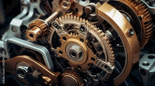 A photo of a detailed shot of a farm equipment