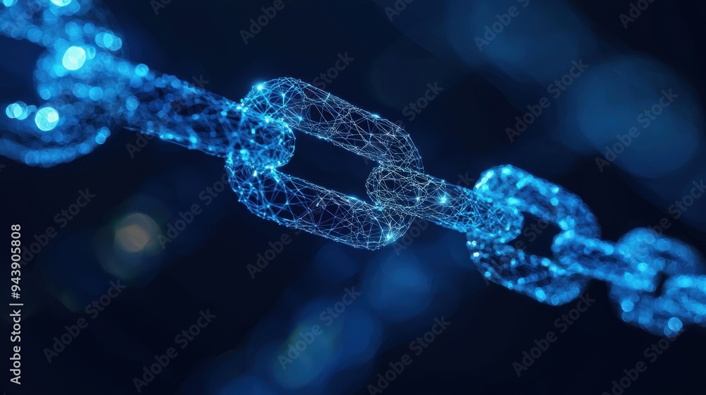 Abstract Blue Chain Link Technology Background Digital Network Connection Web Design Abstract Blue Chain Link Technology Background Digital Network Connection Web Design