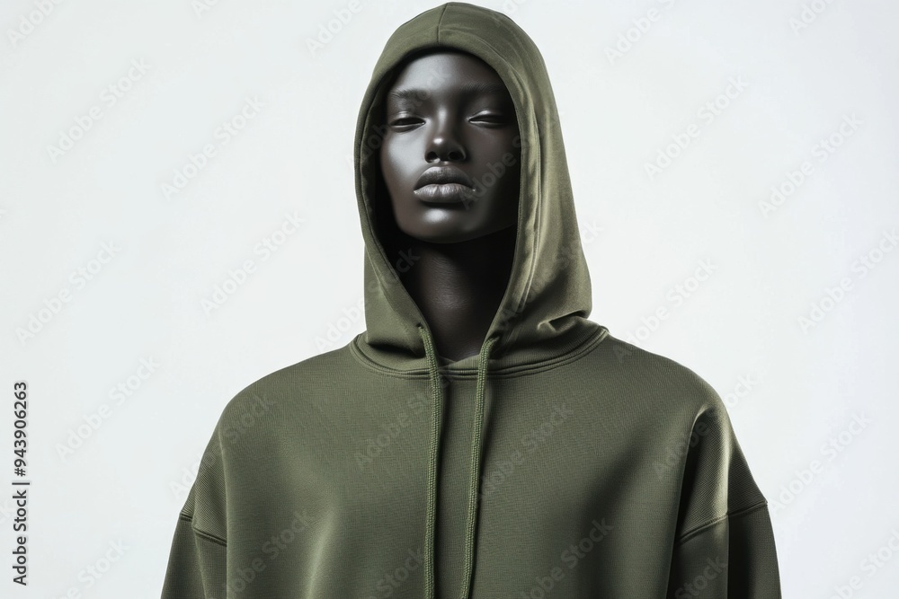 Green Hoodie Mannequin Close Up Green Hoodie Mannequin Close Up