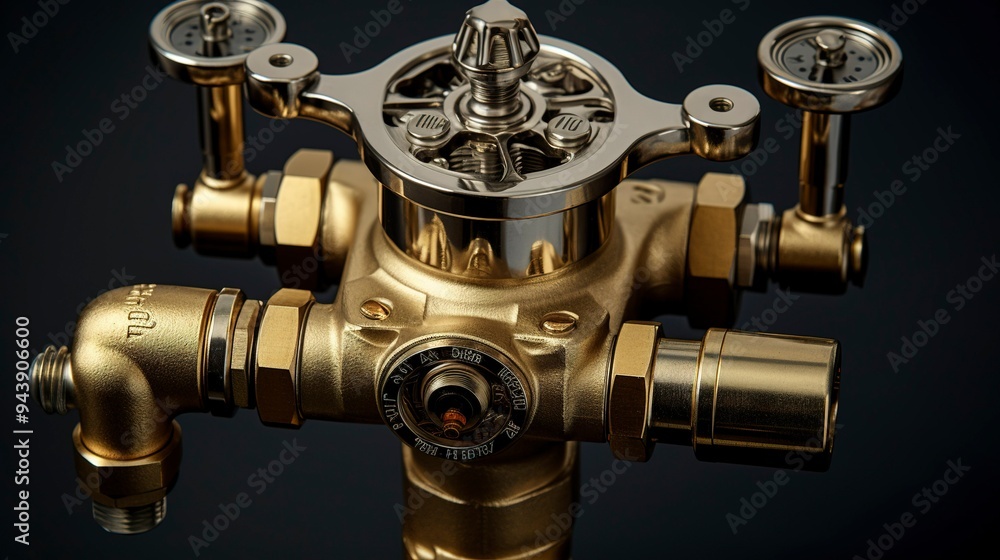 A photo of a detailed shot of a faucet valve A photo of a detailed shot of a faucet valve