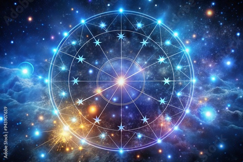 Celestial Zodiac Starry Constellation: Astrology, zodiac signs, constellations, celestial bodies, cosmic energy, night sky