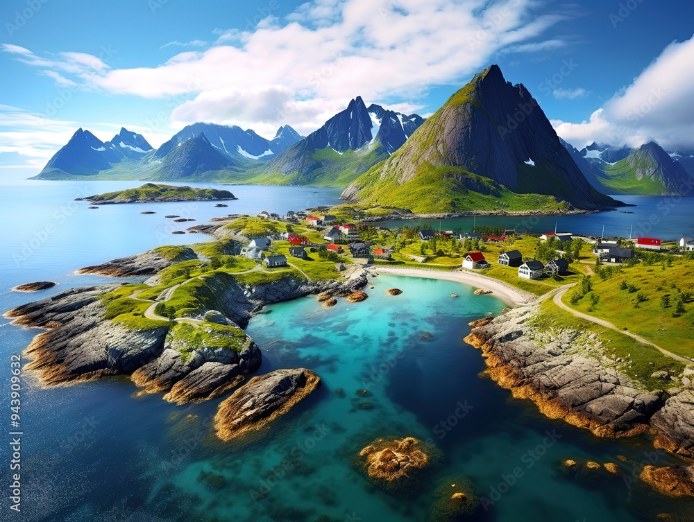 Naklejka premium Views from around the Lofoten Islands in Norway