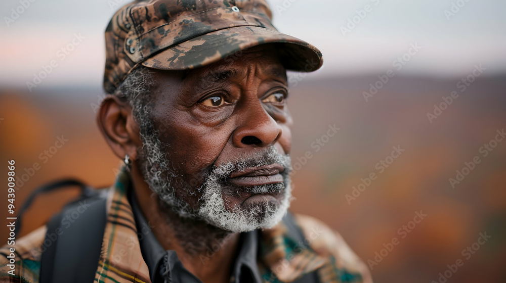 Fototapeta premium Elderly Engaging Birdwatching Elderly With