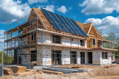 New Construction Home with Solar Panels