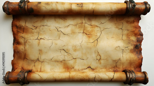 Old paper scroll with a tex...