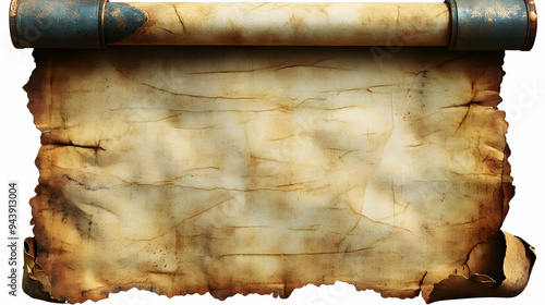 Old, worn, blank parchment ...