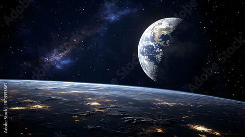 Planet Earth viewed from sp...