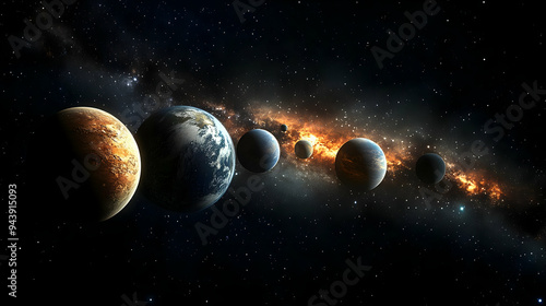Planets and Stars in Space ...