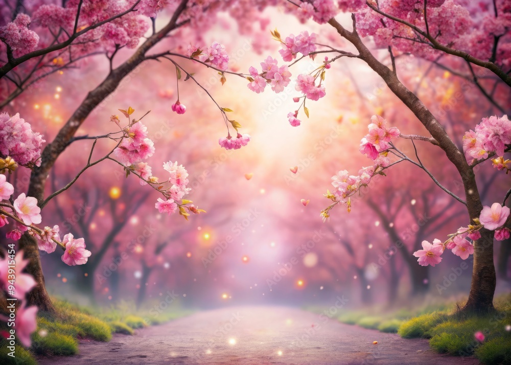 Enchanted Blossom: Dreamy, ethereal, romantic, cherry blossom, pink Enchanted Blossom: Dreamy, ethereal, romantic, cherry blossom, pink