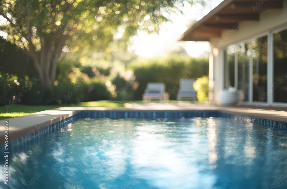 Obraz premium Swimming Pool in a Backyard