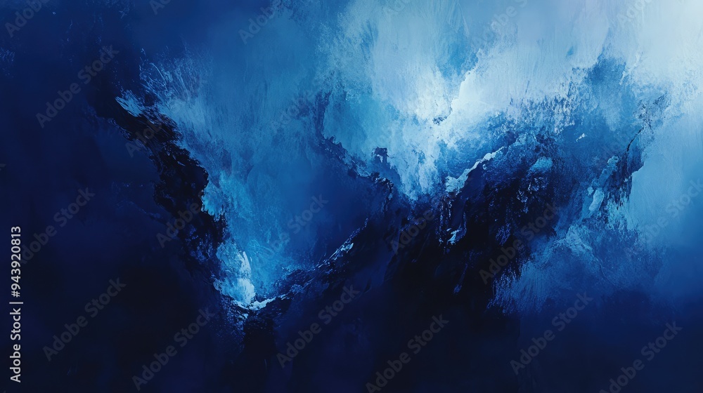 Abstract composition with deep night tones and soft blue highlights, creating a calming effect. Abstract composition with deep night tones and soft blue highlights, creating a calming effect.
