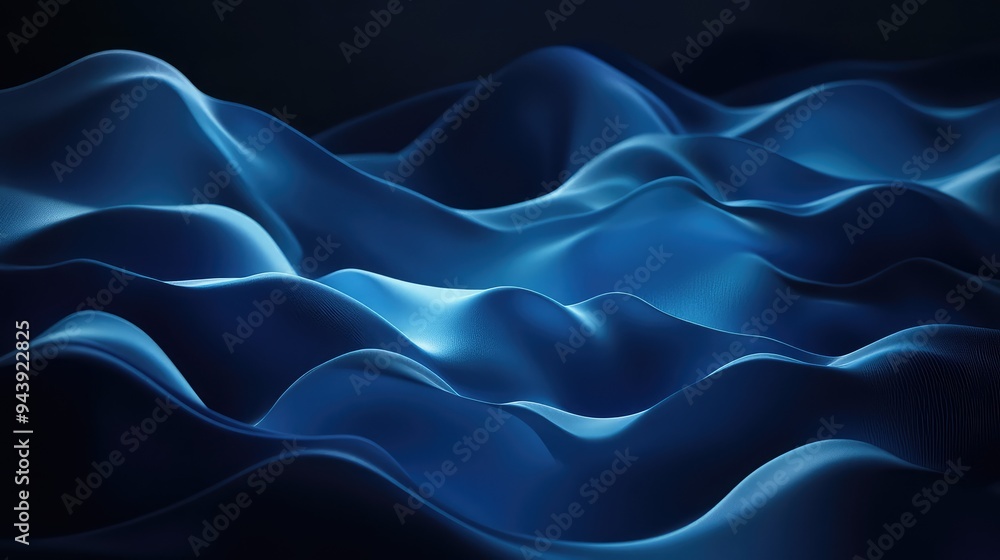 Abstract composition with dark night tones and soft blue gradients, creating a serene visual effect. Abstract composition with dark night tones and soft blue gradients, creating a serene visual effect.