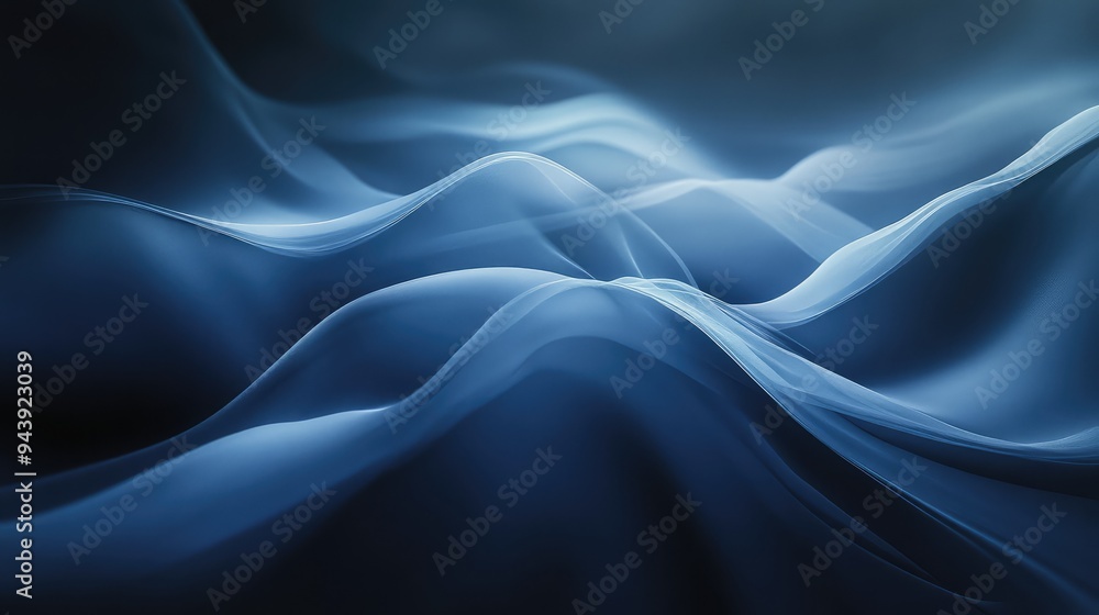 Abstract composition featuring dark night tones and soft blue gradients, evoking a sense of calm. Abstract composition featuring dark night tones and soft blue gradients, evoking a sense of calm.