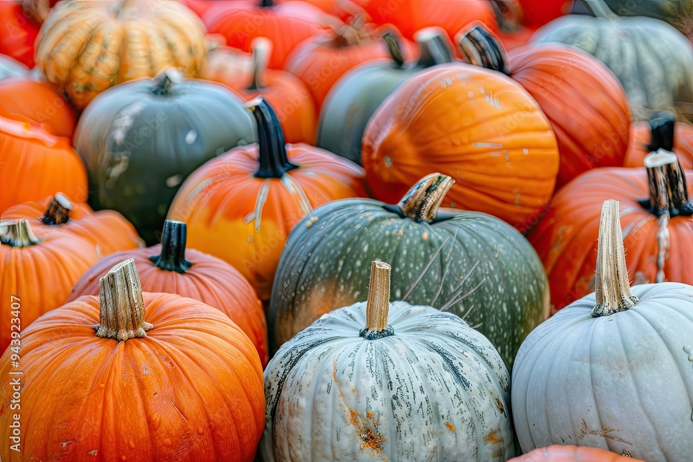 A close-up view of a pumpkin with rich autumnal colors, surrounded by festival-goers at the October festival A close-up view of a pumpkin with rich autumnal colors, surrounded by festival-goers at the October festival