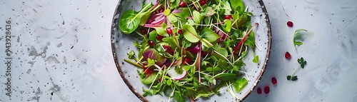 Vibrant Microgreen Salad Se...