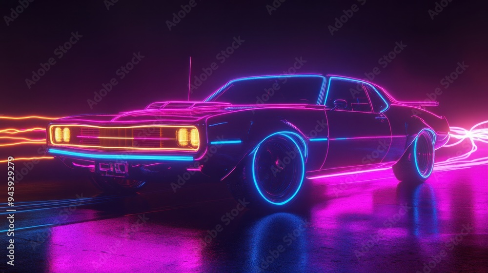neon light car neon light car