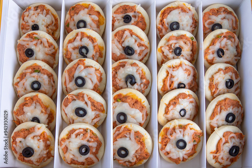 Canvas Print Delicious pizza with the most perfect and delicious recipe, the most delicious l