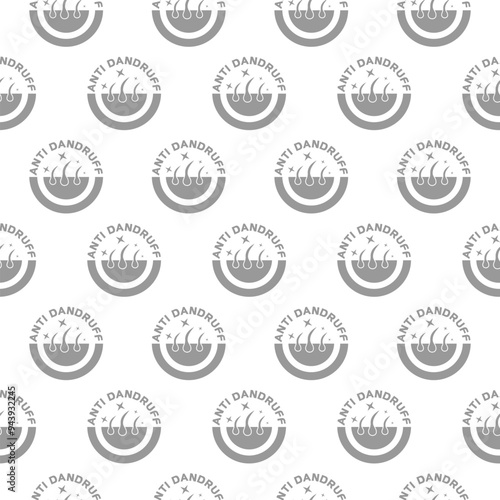 Anti dandruff icon seamless pattern on white 