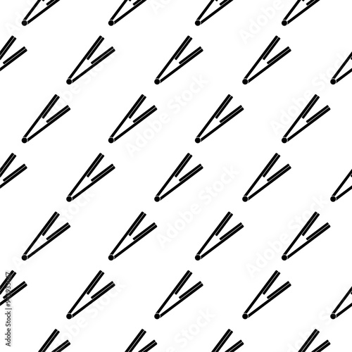 Curling iron for hair icon isolated seamless pattern on white background