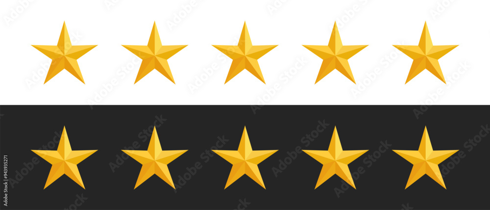 Customer rating gold five star vector design Customer rating gold five star vector design