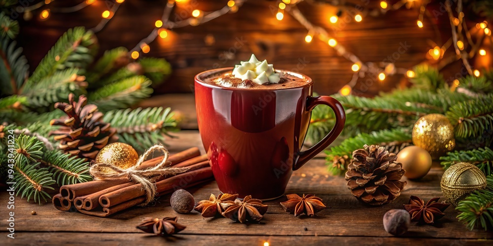 Nostalgic Christmas Cocoa: Warm, cozy, traditional, rich brown, vintage Nostalgic Christmas Cocoa: Warm, cozy, traditional, rich brown, vintage