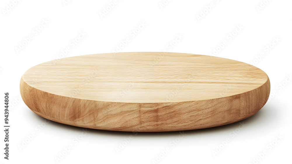 Round wood podium base mock up, isolated on white background Round wood podium base mock up, isolated on white background