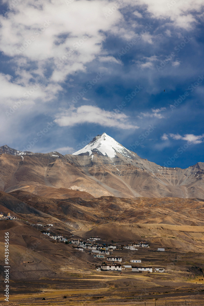 Hikkim village in the Spiti Valley of Northern India; Hikkim, Himachal Pradesh, India Hikkim village in the Spiti Valley of Northern India; Hikkim, Himachal Pradesh, India