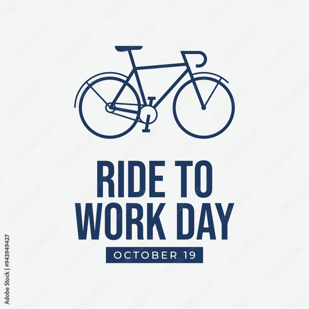 Ride To Work Day vector design template good for celebration usage. Ride To Work Day design. Flat design. eps 10.