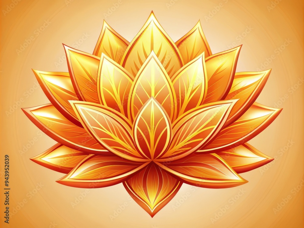 saffron-hued lotus symbol saffron-hued lotus symbol