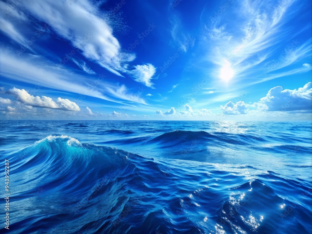 Sapphire Sanctuary: Serene, Calming, Deep Blue, Ocean Waves, Tranquility Sapphire Sanctuary: Serene, Calming, Deep Blue, Ocean Waves, Tranquility