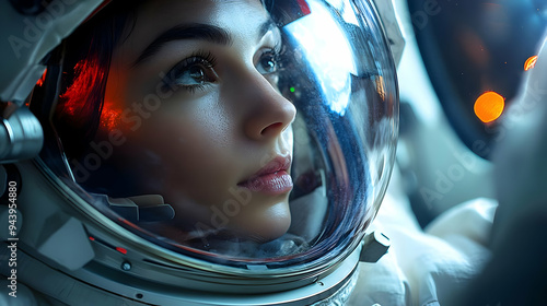 Woman in an astronaut suit,...