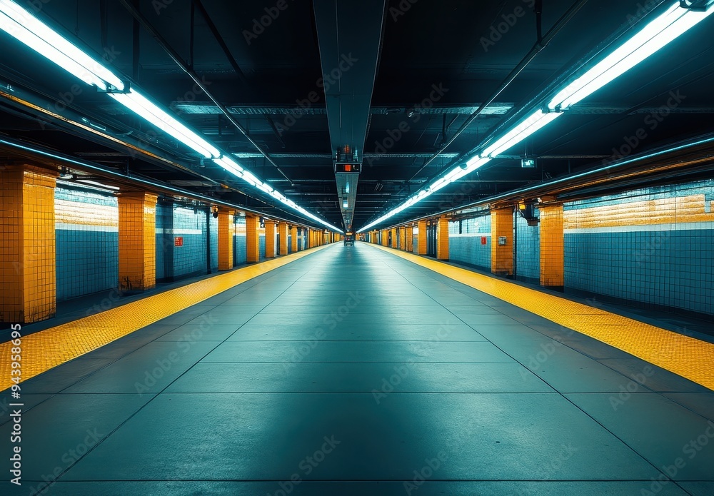 Obraz premium Subway Platform Perspective