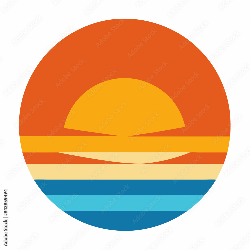 Sunset Vector Icon Design Sunset Vector Icon Design