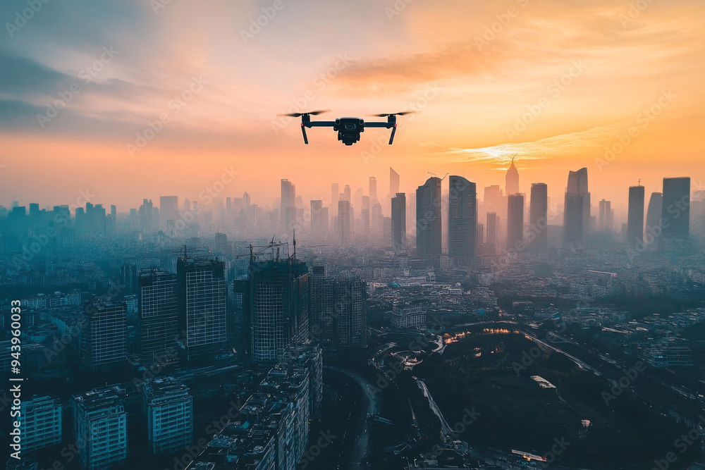 Golden Hour Metropolis Drone Golden Hour Metropolis Drone