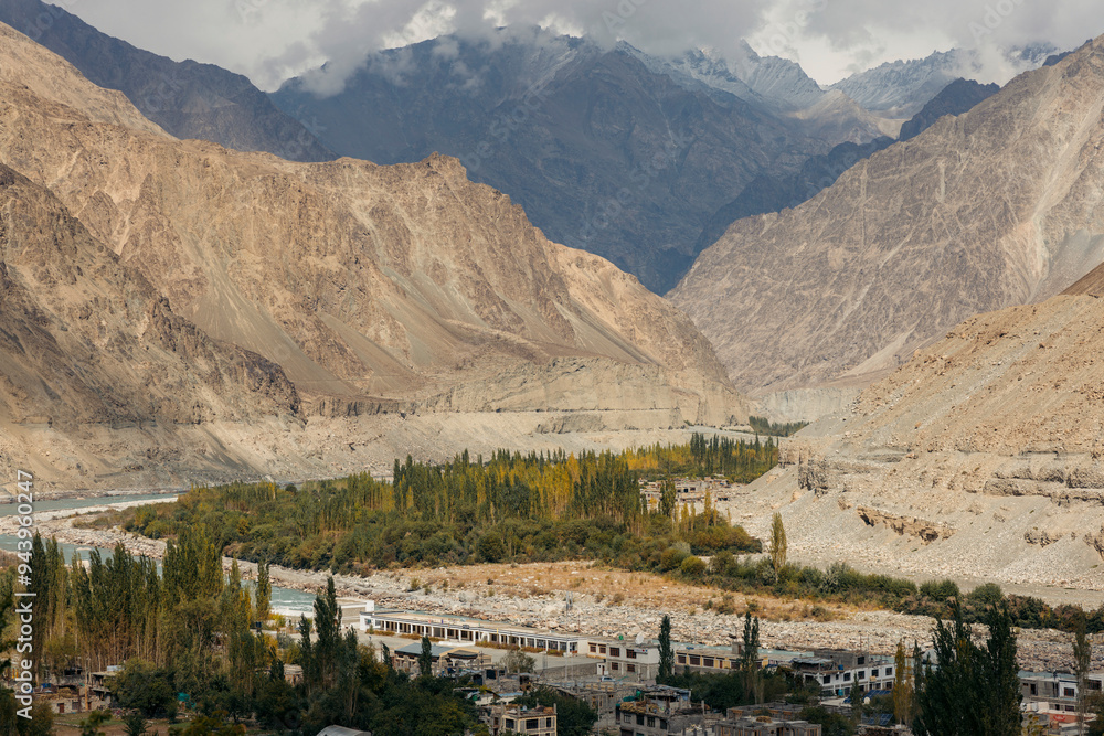 Turtuk, a small village sandwiched between the Karakorum Range and the Himalayas, and one of the northernmost villages of India; Turtuk, Ladakh, India Turtuk, a small village sandwiched between the Karakorum Range and the Himalayas, and one of the northernmost villages of India; Turtuk, Ladakh, India